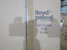 Lloyd Pascal - Grey Tall Corner Unit - Unchecked & Boxed.