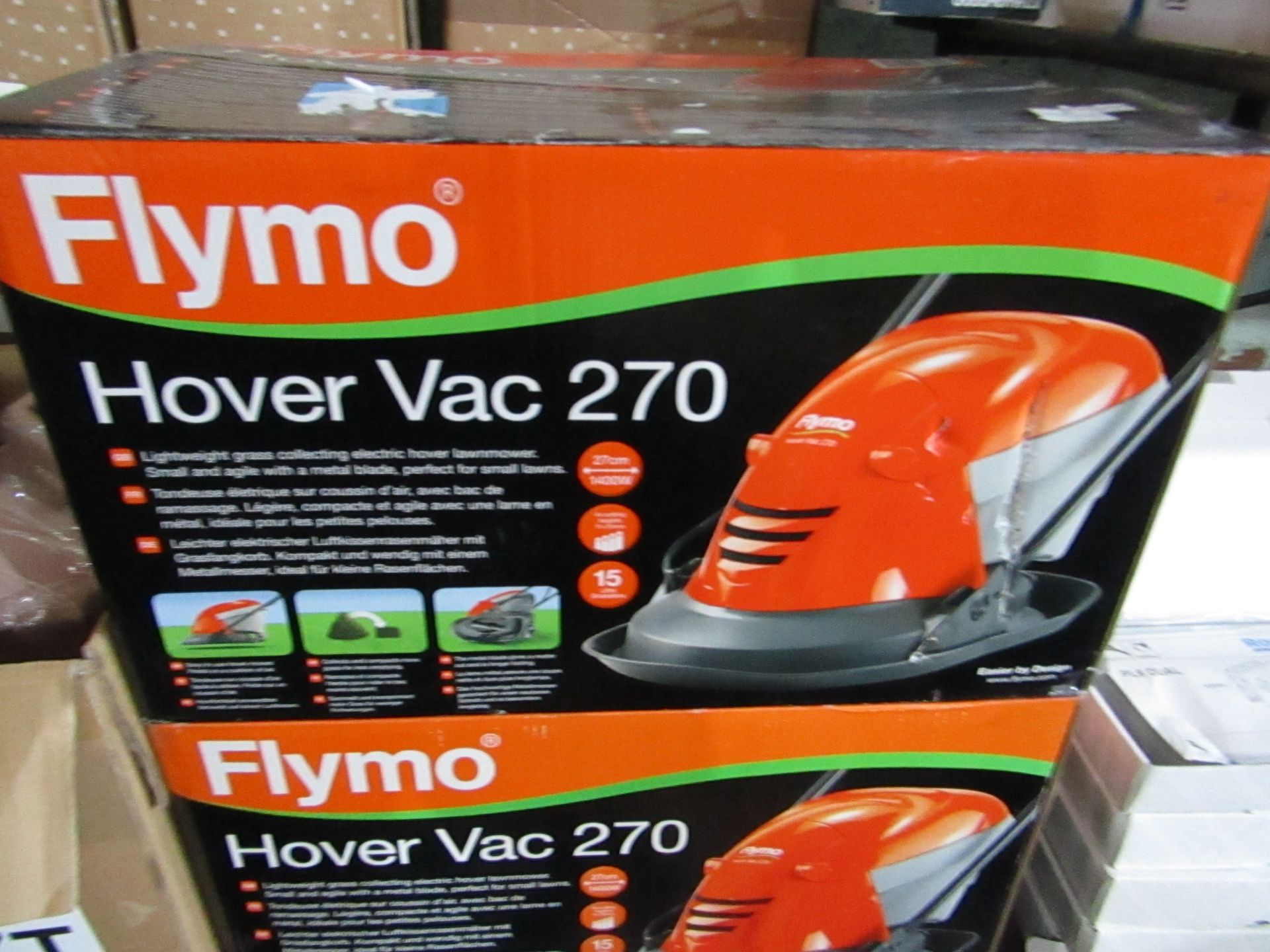 Flymo - Corded Electric Hover Vac 270 Lawnmower - Used Condition, Untested & Boxed. RRP œ95.