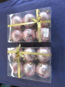 2x Disney - Minnie Mouse 6-Piece Bauble Set - Unused & Packaged.