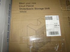 Lloyd Pascal - White Underbasin Storage Unit - Unchecked & Boxed.