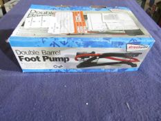 6x Streetwize - Double Barrel Foot Pump - Please Note This Item Is A Return and Is Completely