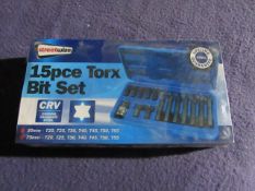 Streetwize - 15-Piece Torx Bit Set - New & Packaged.