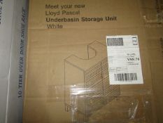 Lloyd Pascal - White Underbasin Storage Unit - Unchecked & Boxed.