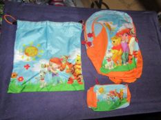 Winnie The Pooh - 3-Piece Bag Set ( Backpack, String Bag, Stationary Case ) - New & Packaged.