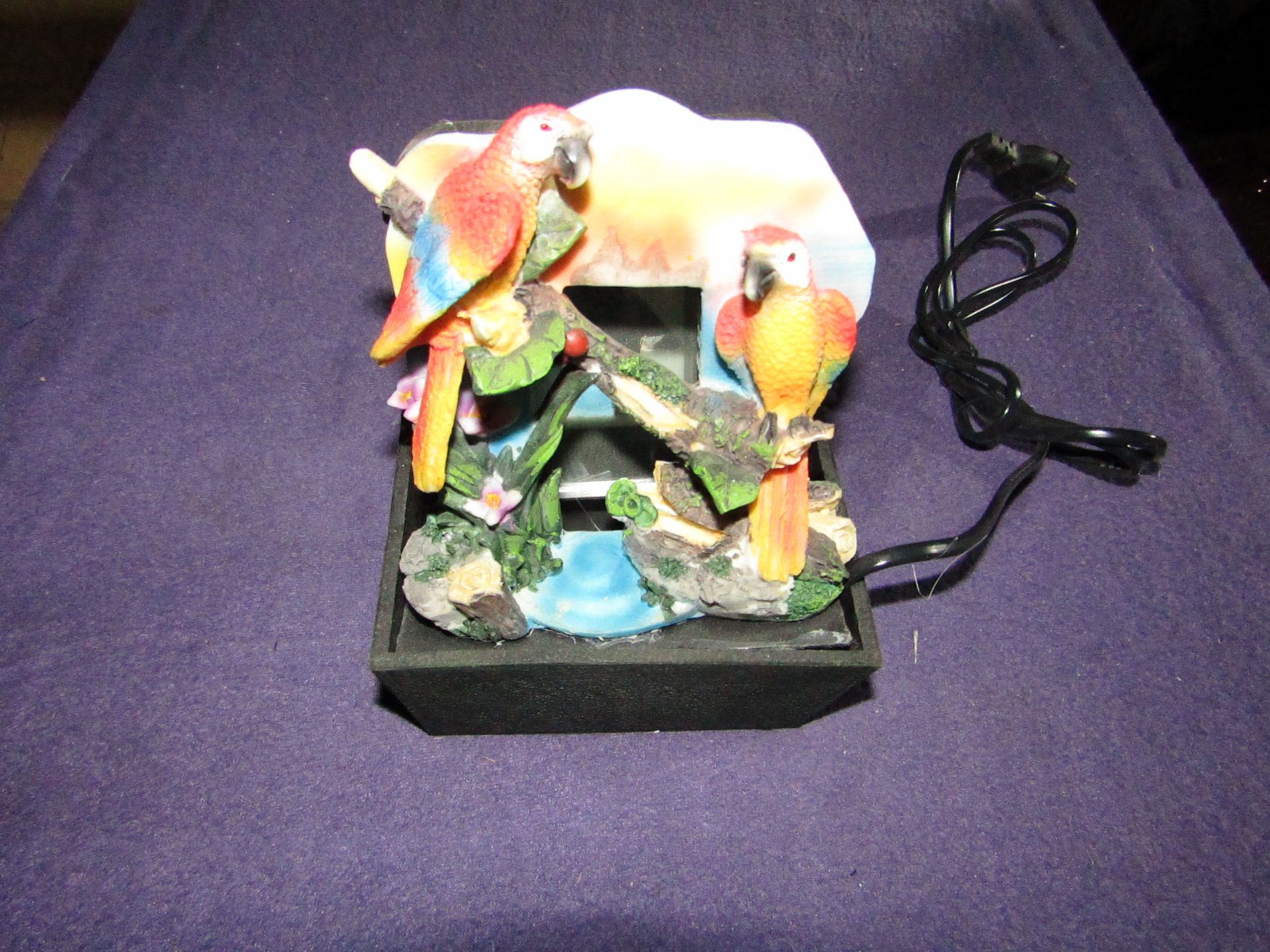 4x Katerina Souvenirs - Mini Parrot Water Feature ( EU Plugs ) - Unused & Boxed.