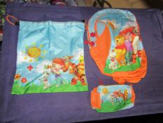 Winnie The Pooh - 3-Piece Bag Set ( Backpack, String Bag, Stationary Case ) - New & Packaged.