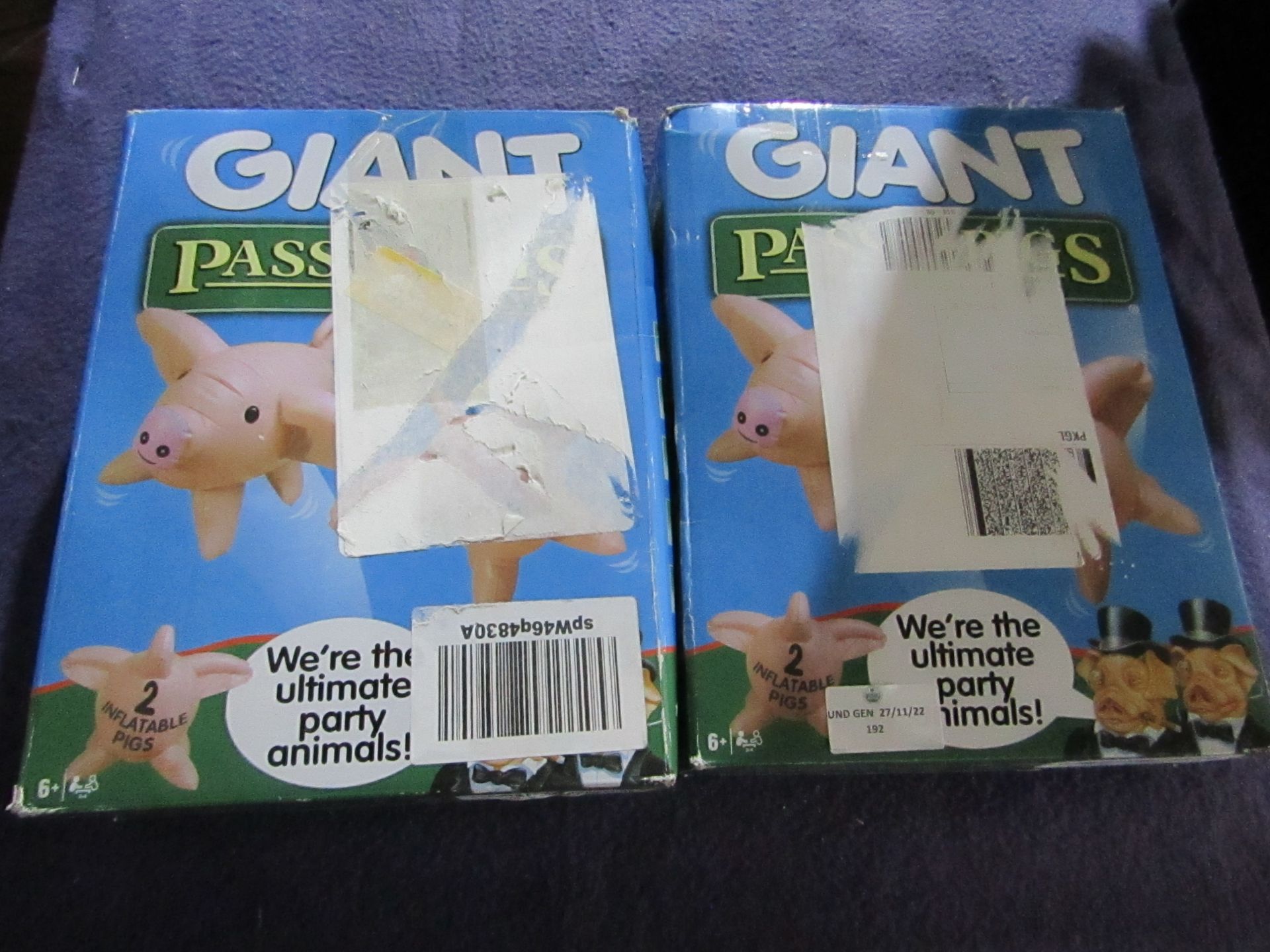 2x Giant Pas The Pig Inflatables - Unchecked & Boxed.