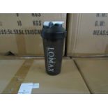 2x Lomax - Black Protein Shaker Bottle's - 600ml - New & Packaged.