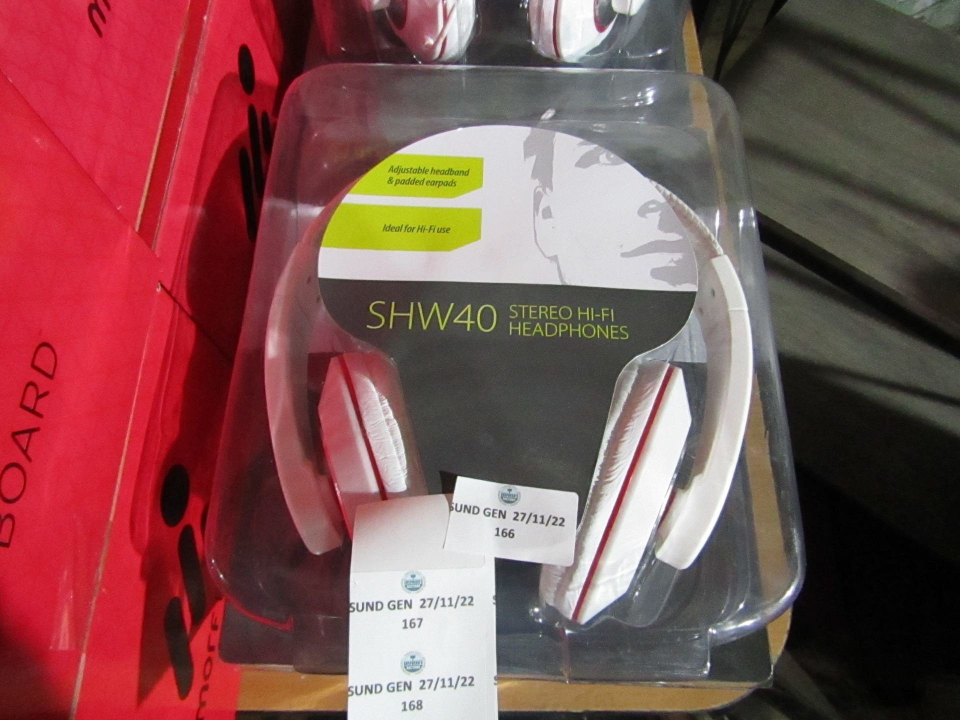 GTX Sound - SHW40 White Stereo Hi-Fi Headphones - Packaging May Be Damaged.