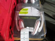 GTX Sound - SHW40 White Stereo Hi-Fi Headphones - Packaging May Be Damaged.