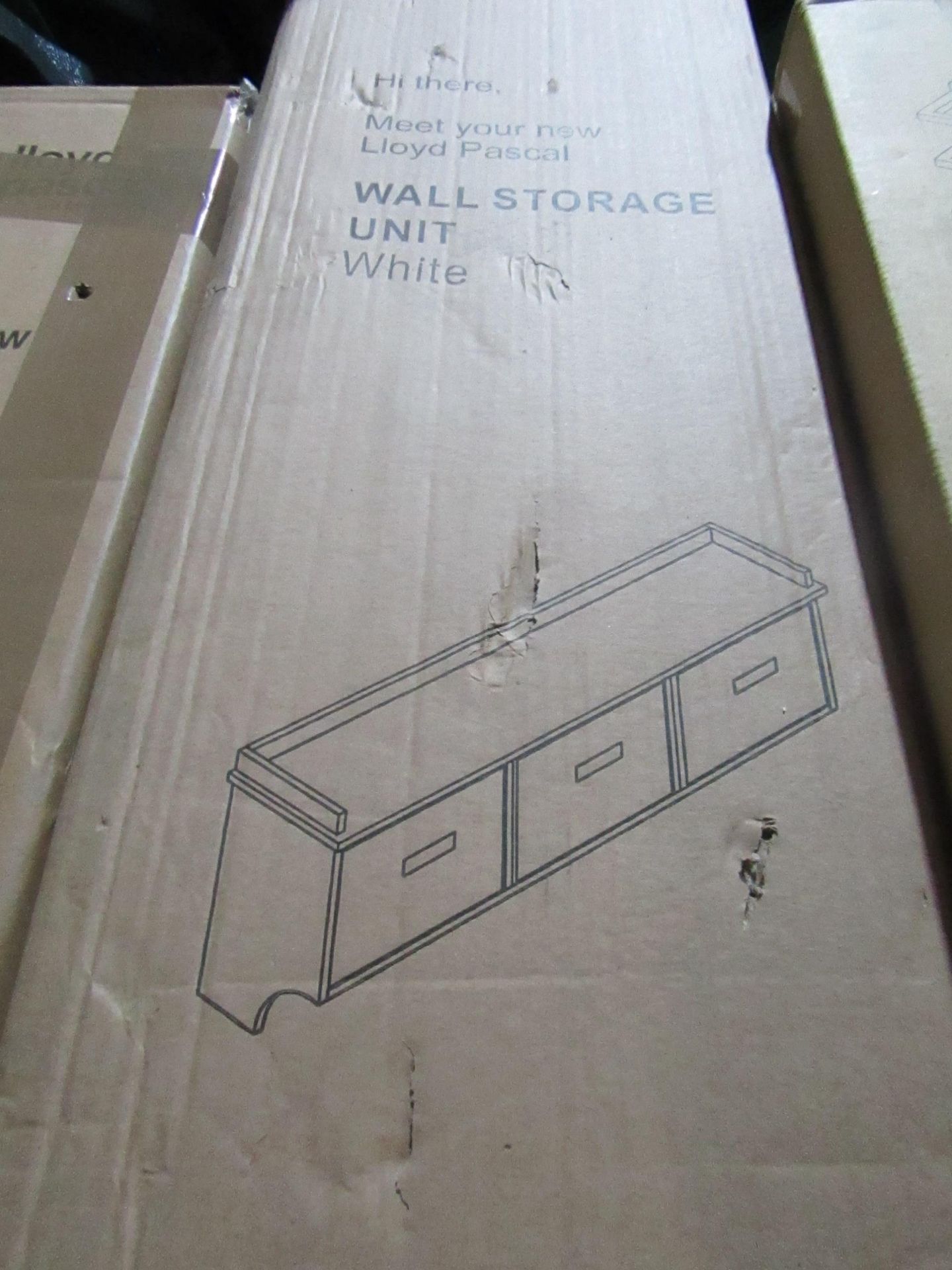 Lloyd Pascal - White Wall Storage Unit - Unchecked & Boxed.