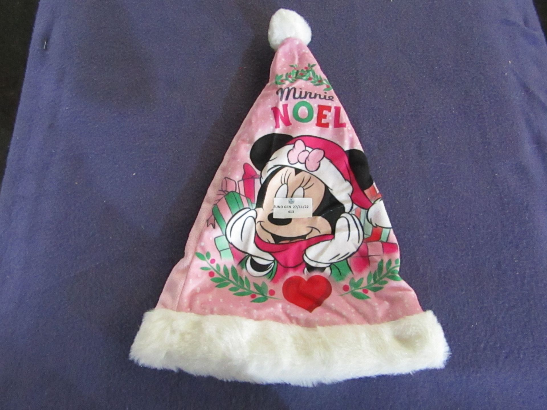 Minnie Mouse - Set of 2 Christmas Hats - Good Condition.