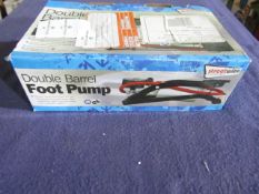 6x Streetwize - Double Barrel Foot Pump - Please Note This Item Is A Return and Is Completely