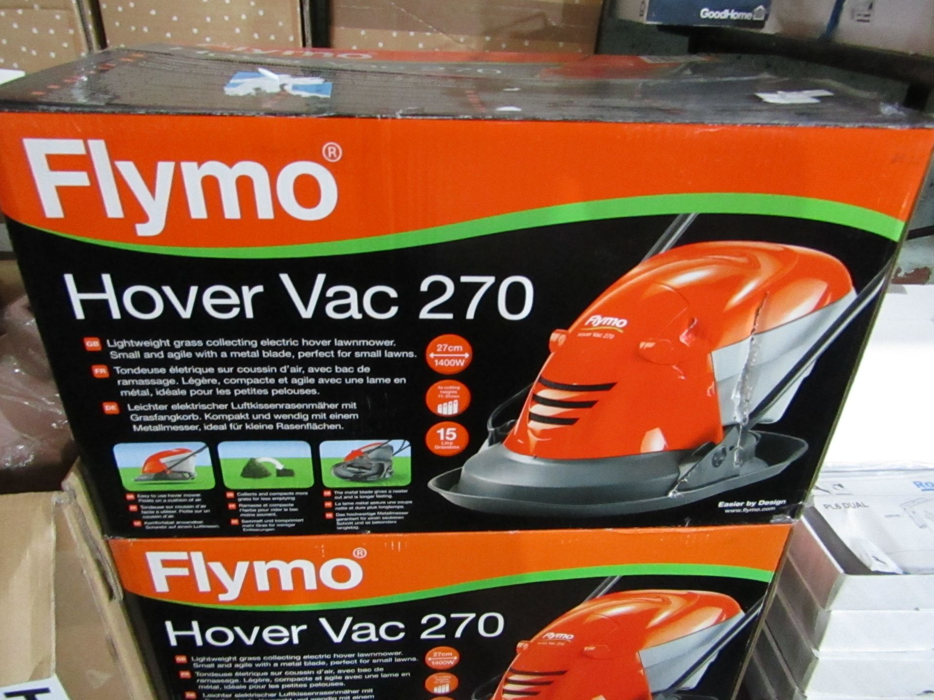 Flymo - Corded Electric Hover Vac 270 Lawnmower - Used Condition, Untested & Boxed. RRP œ95.