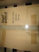 Lloyd Pascal - White Mirror Door Cabinet - Unchecked & Boxed.