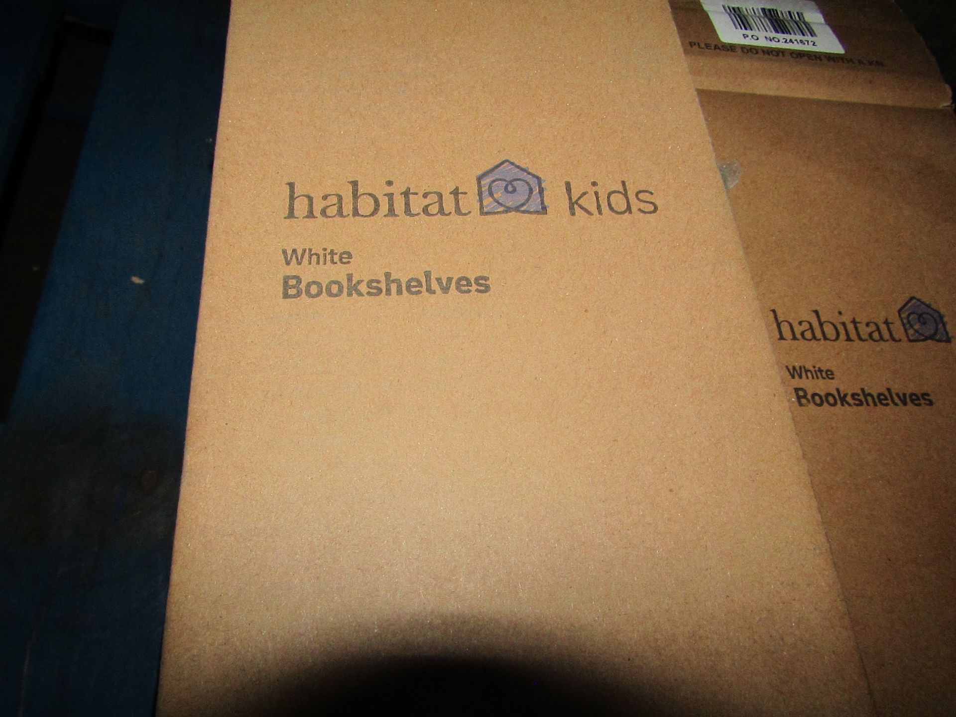 Habitat Kids - Set of 2 White Book Shelves - Unchecked & Boxed.