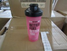 2x Blender Bottle - Pink Protein Shaker Bottle's - 600ml - New & Packaged.