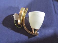 Jh.Miller - Brass & Glass Wall Light - No Box.