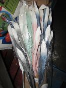 Set of 5 Various Artificial Flowers - Assorted Colours - Good Condition & Boxed.