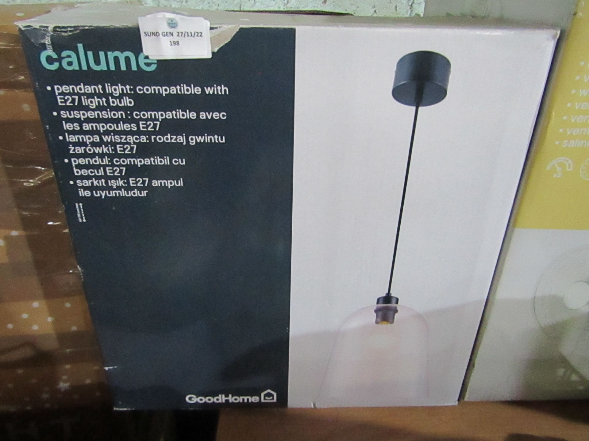 GoodHome - Calume Pendant Light - Unchecked & Boxed.