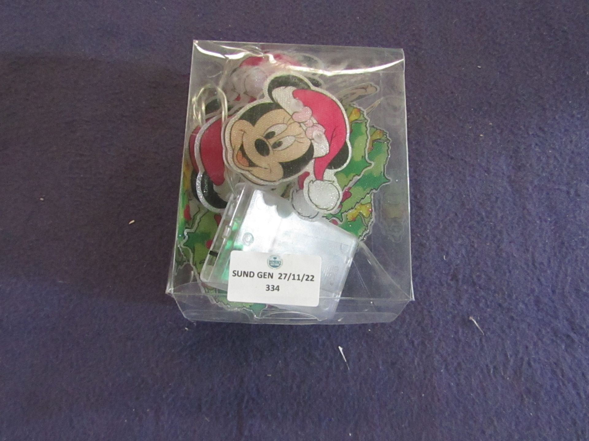 Disney - Minnie Mouse Battery Operated Christmas Strings Lights - Unchecked & Packaged.