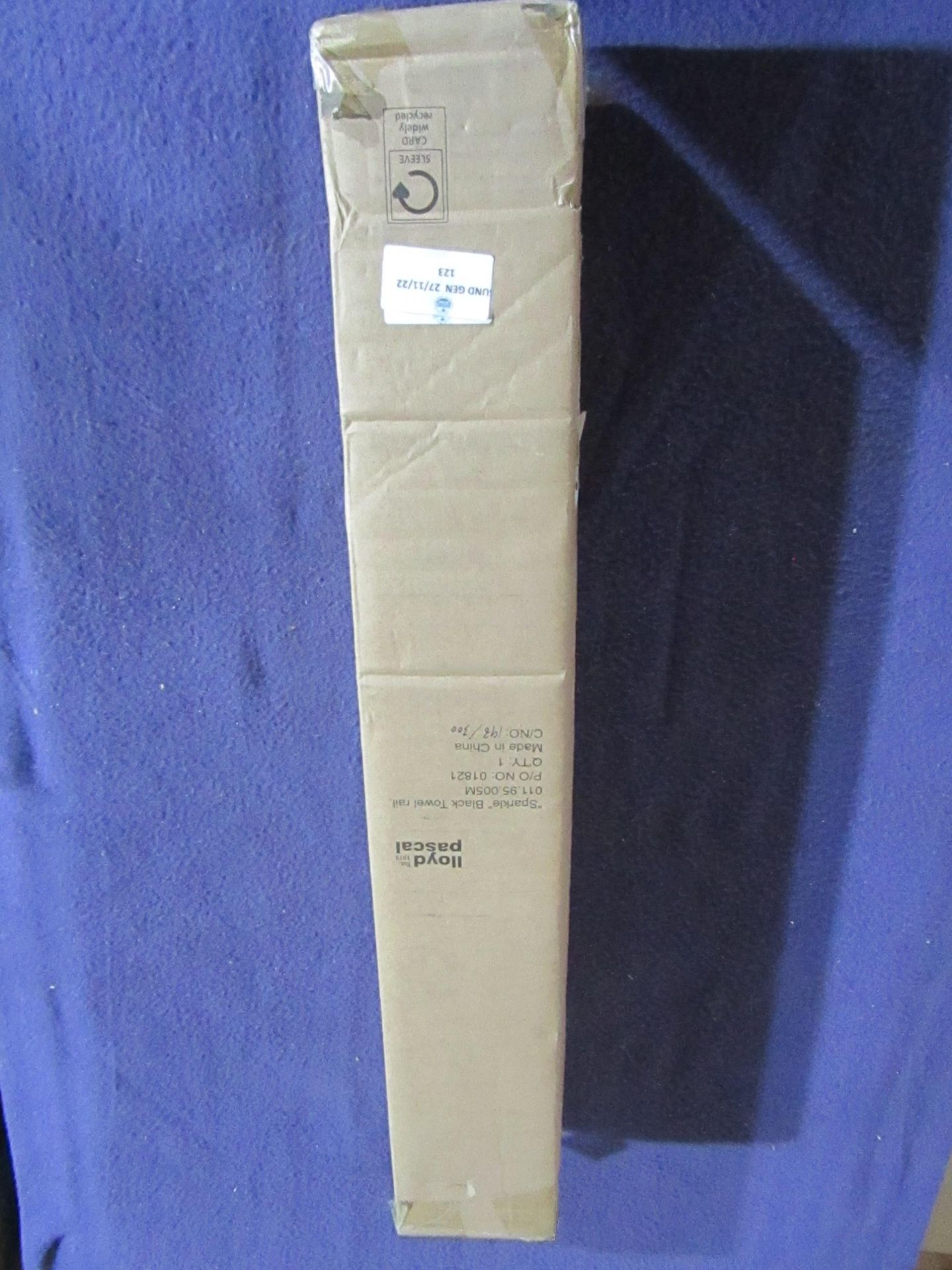 Lloyd Pascal - Sparkle Black Towel Rail - Unchecked & Boxed.
