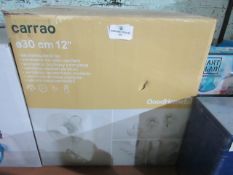 GoodHome - Carrao White Oscillating Desk Fan 30cm / 12" - Unchecked & Boxed.