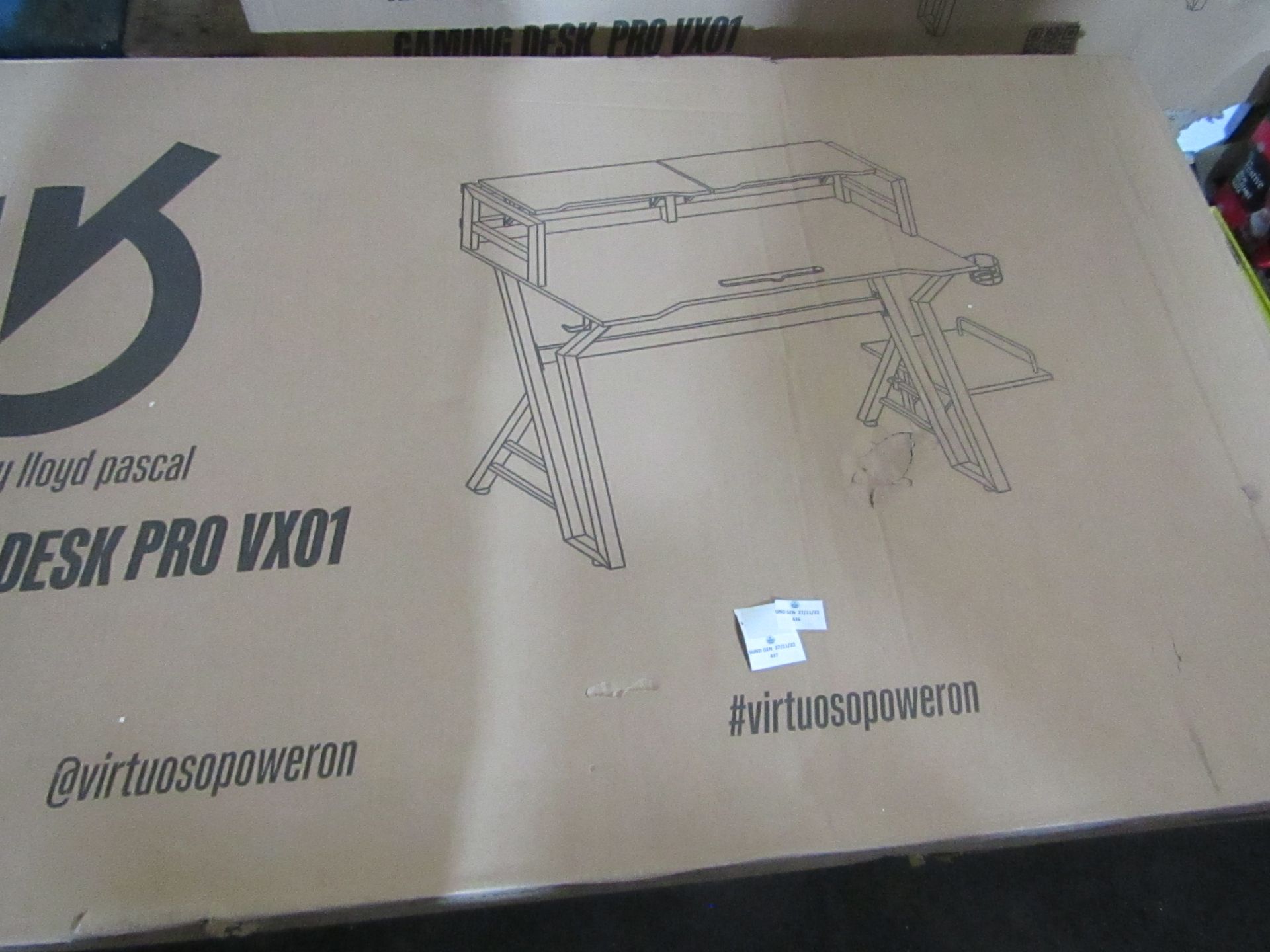 Virtuoso By Lloyd Pascal - Gaming Desk Pro VX01 - Black & Red - Unchecked & Boxed.