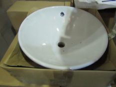 Laufen made "pudding bowl" Basins 450mm Diameter - New & Boxed.