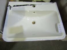 Vitra - Branded White Basin 600mm 1TH - Unused, No Packaging.