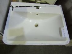 Vitra - Branded White Basin 600mm 1TH - Unused, No Packaging.