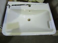 Vitra - Branded White Basin 600mm 1TH - Unused, No Packaging.