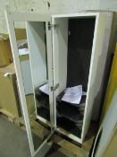 Roca - Beyond Column 1400mm Gloss White Unit With Built-In Mirror - Very Good Condition & Boxed.