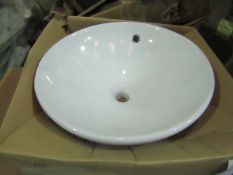 Laufen made "pudding bowl" Basins 450mm Diameter - New & Boxed.