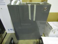 Ideal Standard - Glossy Grey C.Space Back to Wall Toilet Box Unit with Side Cupboard - Comes with