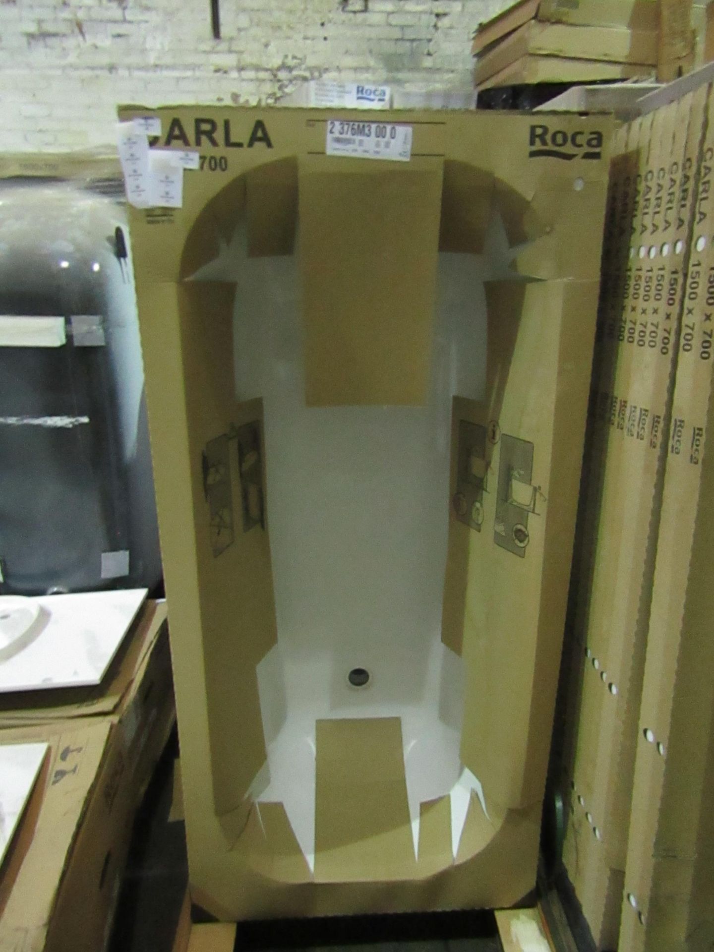 Roca - Carla Steel Bathtub White - 1500x700mm - Unused & Boxed, come with handles and feet. RRP