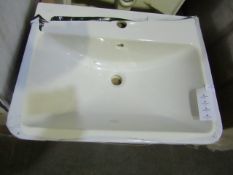 Vitra - Branded White Basin 600mm 1TH - Unused, No Packaging.