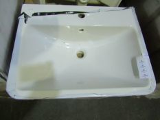 Vitra - Branded White Basin 600mm 1TH - Unused, No Packaging.