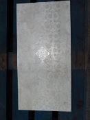 10x Packs of 5 Homebase 600x300mm Distressed Damask Grey wall tiles, new, ref code