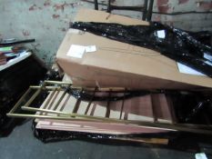 Pallet of various furniture items,may have missing/broken parts. Unmanifested