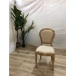Cox & Cox Cleo Oak Dining Chair RRP ?425.00 (PLT B000738) The light tones in the weathered oak frame