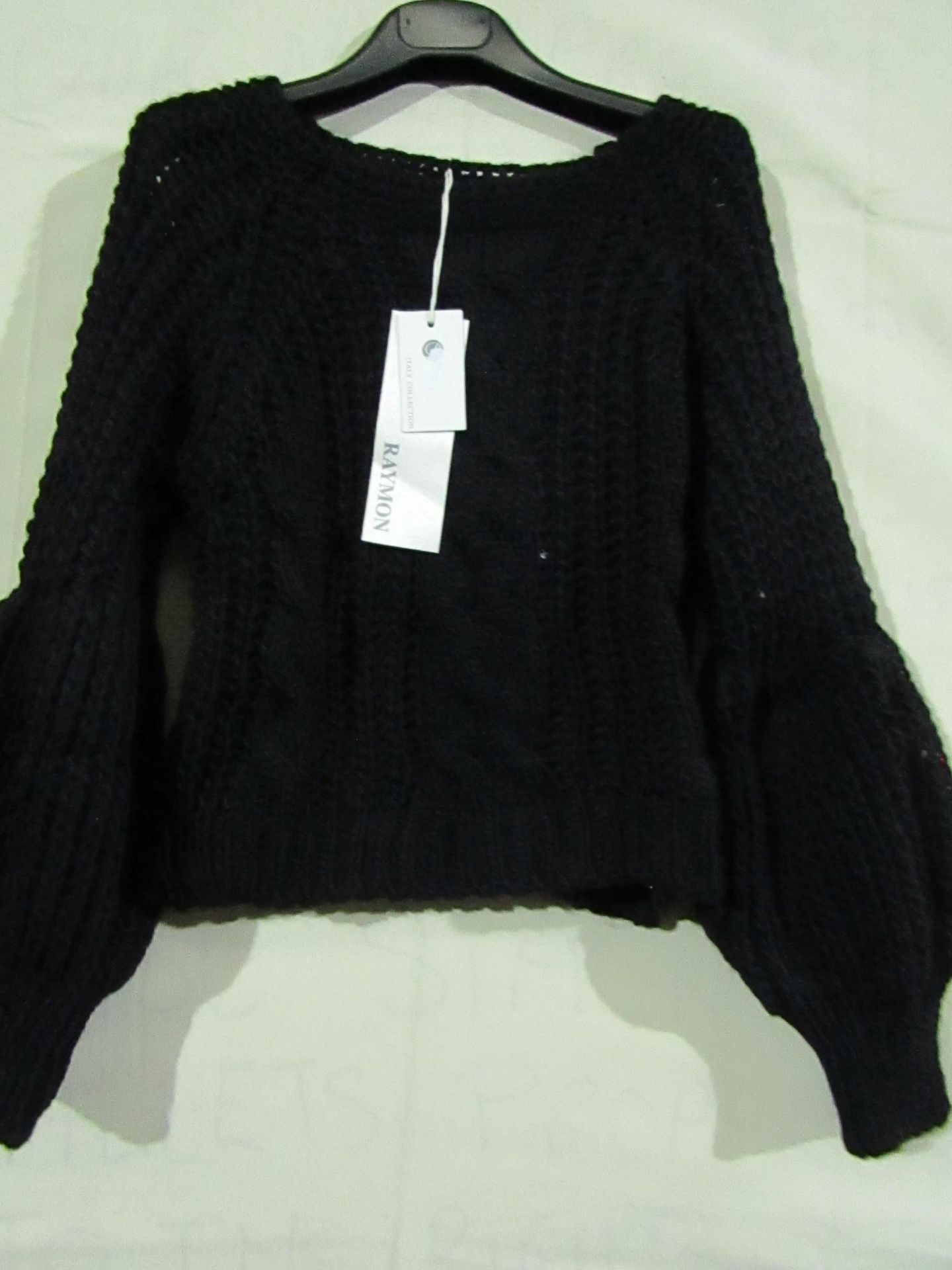 Monte Cervino Open Fronted Cardigan Black Size S-M New & Packaged