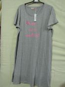 Ladies Jersey Melon Print Short Sleeve Nightie Size 12-14 New & Packaged