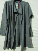 Nuova Moda Open Fronted Cardigan Green Size Approx M-L New & Packaged