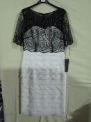 Unbranded Sample Dress Black/White Size Approx 12 New With Tags