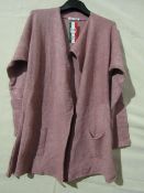 Nuova Moda Open Fronted Cardigan Pink Size Approx M-L New & Packaged