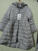 Monte Cervino Padded Coat With Hood Grey Size X/L New & Packaged