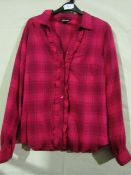 Kaleidoscope Blouse Pink Check Size Approx Size 12 Unworn Sample