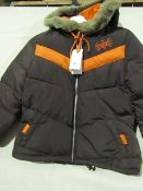 Adidas Jacket Ladies Petite Size S Brown/Orange New With Tags ( Please Note These Jackets Are Petite