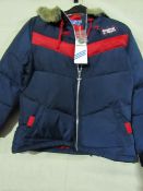 Adidas Jacket Ladies Petite Size M Navy/Red New With Tags ( Please Note These Jackets Are Petite